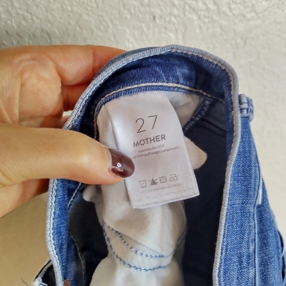Mother the mid rise dazzler ankle fray in weekender warrior sz 27 - Picture 10 of 12